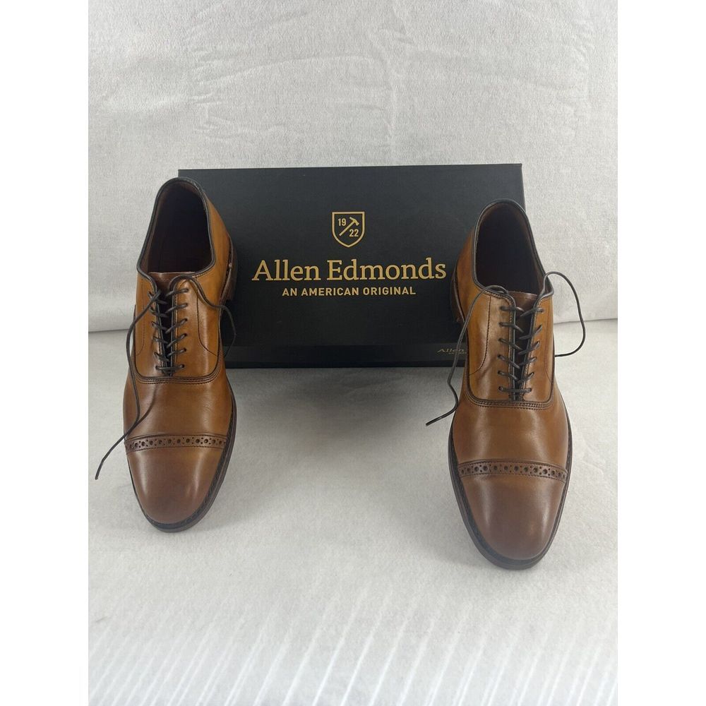 Mens Allen Edmonds Leather Dress Shoes Walnut Size 10 2A